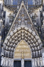 Entrance arch of the cathedral of Cologne, Germany, Europe