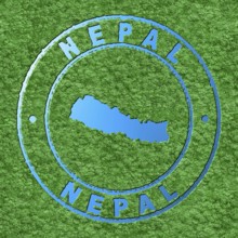 Map of Nepal, Forest with Water Map, CO2 Reduction