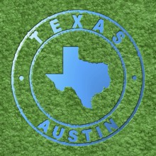 Map of Texas, Forest with Water Map, CO2 Reduction