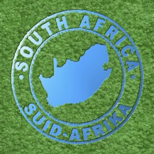 Map of South Africa, Forest with Water Map, CO2 Reduction