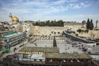 Jerusalem, Israel. The Western Wall of the Temple between prayers