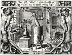 Chemical laboratory of Michael Küssel, Holy-Epistolic report by Johann Michael Dilherr, 1663