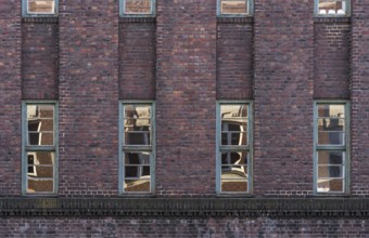House facade window reflection