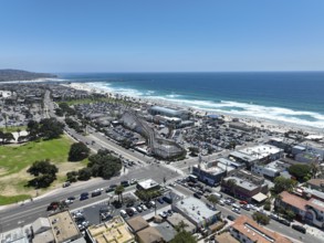 Aerial view of Mission beach in San Diego, California. USA. Famous tourist destination. October,