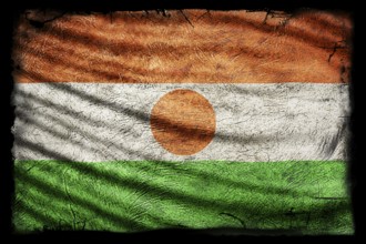 Niger Flag, Grunge Texture Background