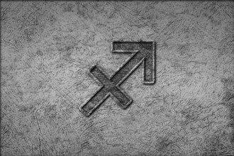 Sagittarius horoscope symbol, Sagittarius vintage style zodiac sign