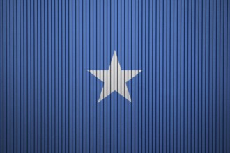 Somalia Flag painted on the cracked grunge concrete wall