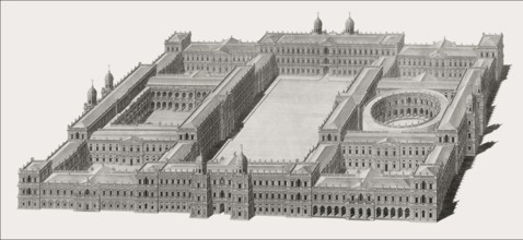 The Charing Cross Side of Old Whitehall Palace, Westminster, London, England, 1749