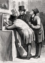 L'Hotel des ventes: L'Amateur, The auction house the amateur, by Honoré Daumier