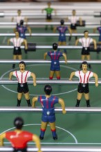 Foosball metal players, Majorca, Balearic Islands, Spain, Europe