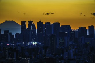 Sunset from the Bunkyo Civic Center. Shooting Location: Tokyo metropolitan area