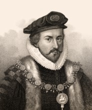 Sir Christopher Hatton, 1540-1591, an English politician, Lord Chancellor of England