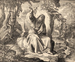 Ravens Feed Elijah, Old Testament, by Julius Schnorr von Carolsfeld