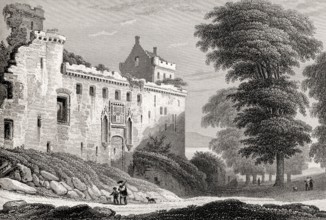 The ruins of Linlithgow Palace, Linlithgow, West Lothian, Scotland, 19th century, from Modern