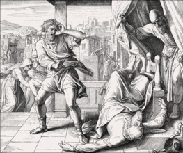 Death of Eli, Old Testament, by Julius Schnorr von Carolsfeld