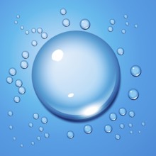 An image of a beautiful water drops circle