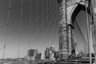 Brooklyn Bridge and Manhattan New York City US USA