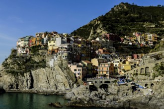 View of riomaggiore in cinque terre italy, photo