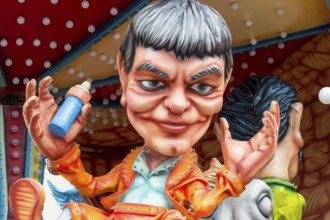 ACIREALE ITALY - FEBRUARY 26 2017: Detail of Parade float During The Carnival of Acireale on the
