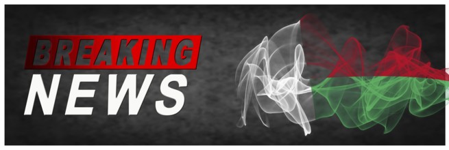 Madagascar Breaking News, Smoke Flag Background