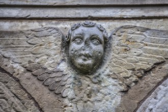 Angel at the mausoleum oft he Barons of Münchhausen, Apelern, Lower Saxony, Germany, Europe