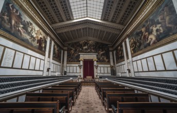 Athens Old Town, Attica, Greece, 12 28 2019 Interior of the Greek National Academy in neo classical