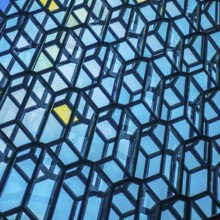 Abstract Background Texture Of Contemporarty Design Glass Wall Feature