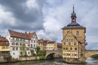 Old town hall (Altes Rathaus) (1386), built in the middle of the Regnitz river, accessible by two