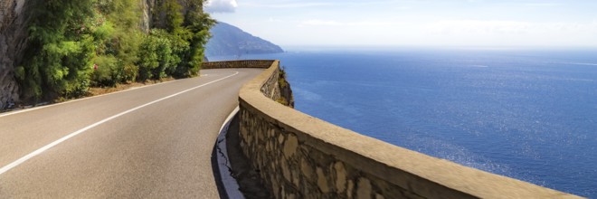 Amalfi Coast, Mediterranean Sea, Italy. Website Banner