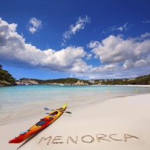 Menorca Cala Galdana Beach in Ciutadella at Balearic islands