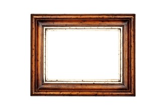 Vintage picture frame against a white background