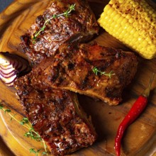 Tender spare ribs from the grill