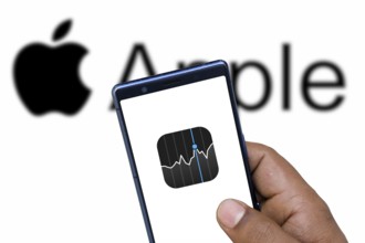 Apple Stock App Logo displayed on smartphone