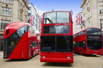 London bus Oxford Street W1 Westminster in UK England