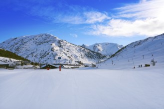 Candanchu ski in Huesca on Canfranc Pyrenees at Spain