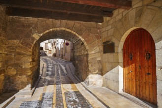 Mora de Rubielos arch in Teruel Spain located on Gudar Sierra