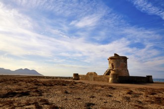 Almeria Cabo de Gata tower Torreon in San Miguel Beach at Spain