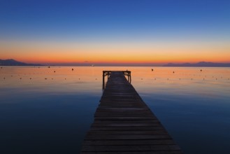 Majorca Muro beach sunrise in Alcudia Bay Mallorca at Balearic Islands of Spain