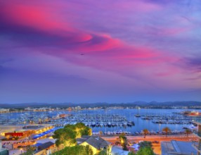 Ibiza San Antonio Abad Sant Antoni Portmany sunset in Balearic islands