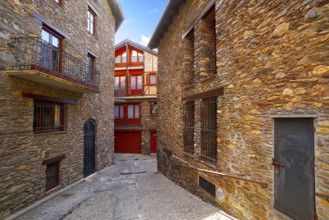Ordino village in Andorra Pyrenees in ski area