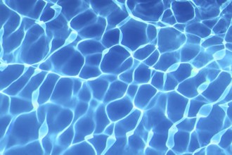 Blue Ripple Water Background, Water Surface Blue Swimming Pool
