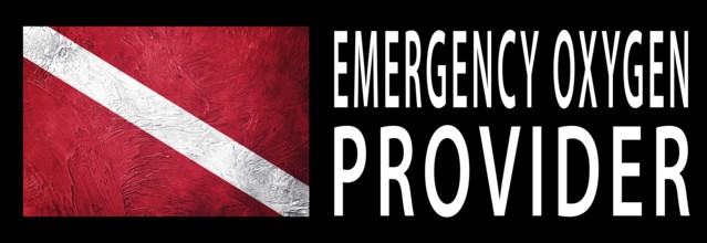 Emergency Oxygen Provider, Diver Down Flag, Scuba flag, Scuba Diving