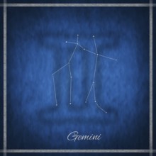 Gemini zodiac sign, constellation lines, Gemini symbol