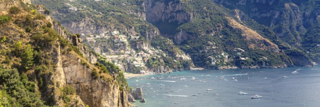 Amalfi Coast, Mediterranean Sea, Italy. Website Banner