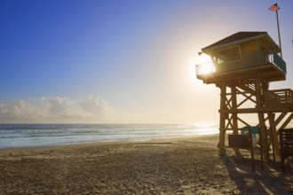 Daytona Beach in Florida baywatch tower in USA