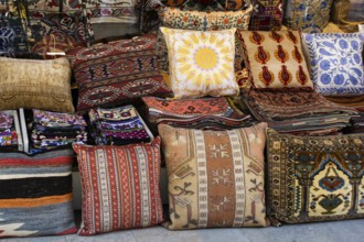 Ottoman style embroidered pillowcases for sale at local street market