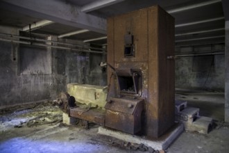 A picture of an old abandoned rusty machinery in Vercelli, Italy, Europe