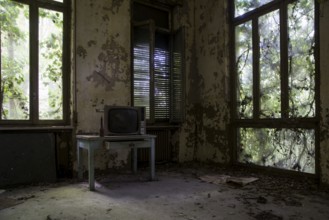 A picture of a scary place in an abandoned asylum in Vercelli, Italy, Europe