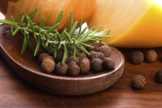 Allspice with fresh rosemary, cheese and onion, lodz, poland
