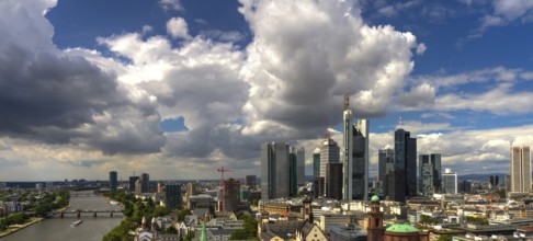 Skyline of Frankfurt am Main, Hesse, Germany, Europe